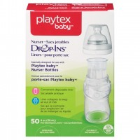 اكياس الرضاعات الشفافة 118مل 50 حبة بلايتكس Playtex Baby Drop-Ins Liners For Playtex Baby Nurser Bottles 4-6oz 50 Count